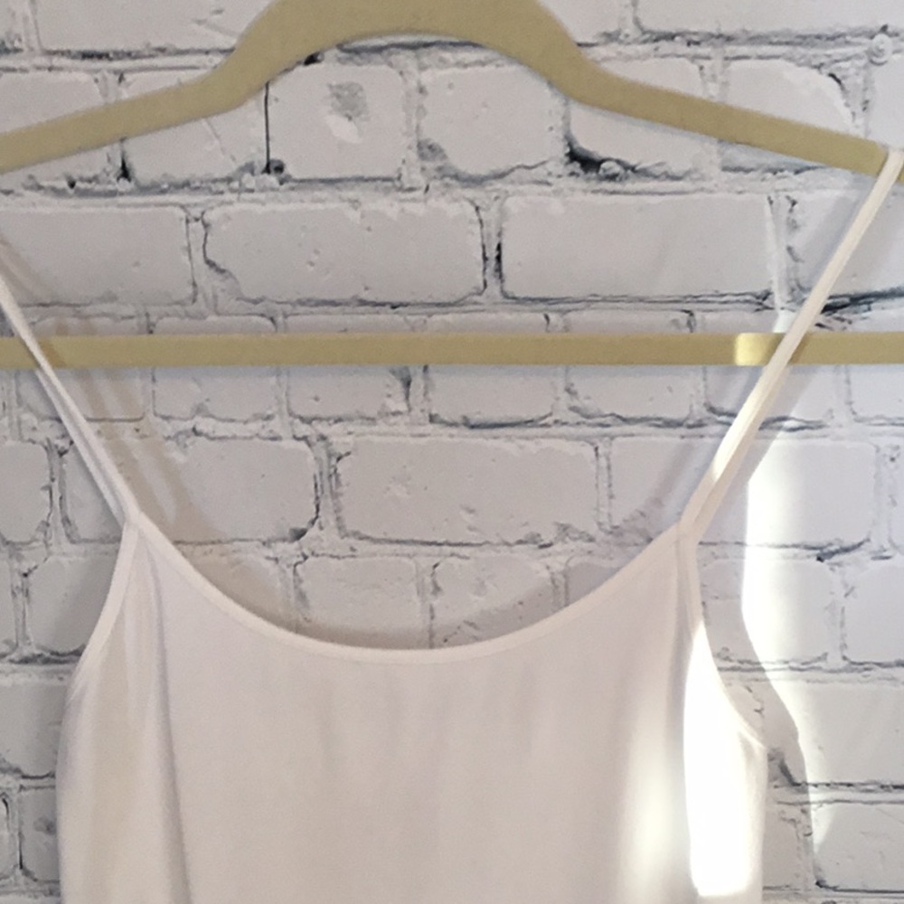 Body Con Sculpting White Spaghetti Strap Dress